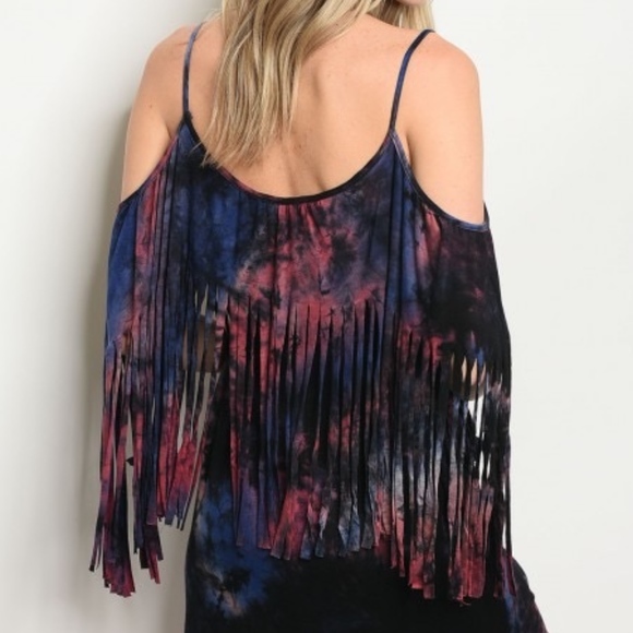 Sexy & Flirty Tie dye fringe dress! - Picture 3 of 8